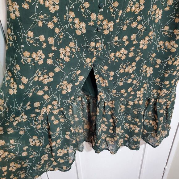 ChicoSoul Floral Maxi Dress With a Square Neckline Long Sleeves Sz 2X SKU#A-133 - Picture 6 of 16